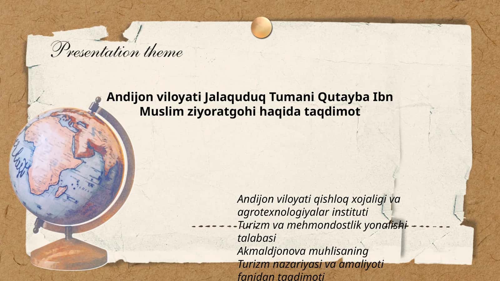 Qutayba Ibn Muslim ziyoratgohi haqida taqdimot 1