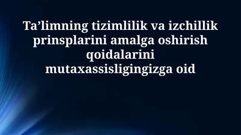 Sistematiklik va Izchillik 1