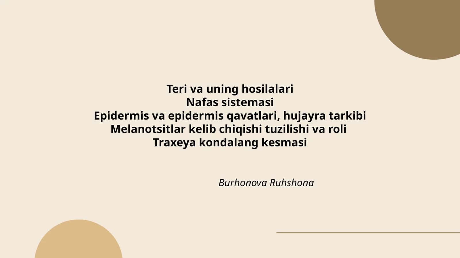 Teri va uning hosilalari 1