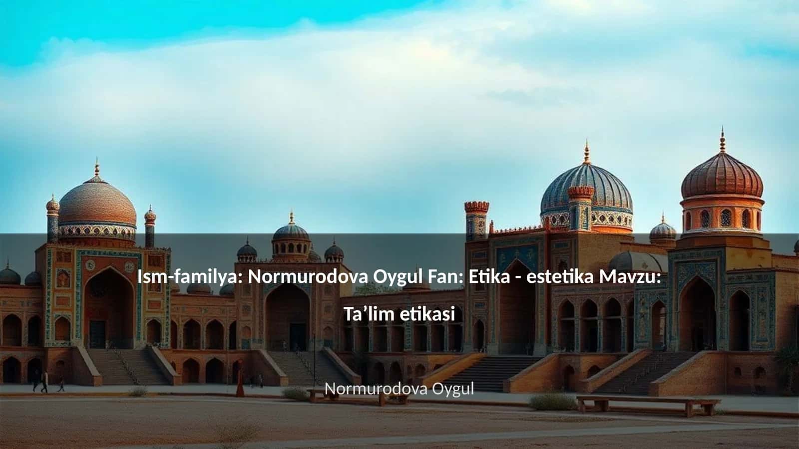 Taʼlim etikasi 1