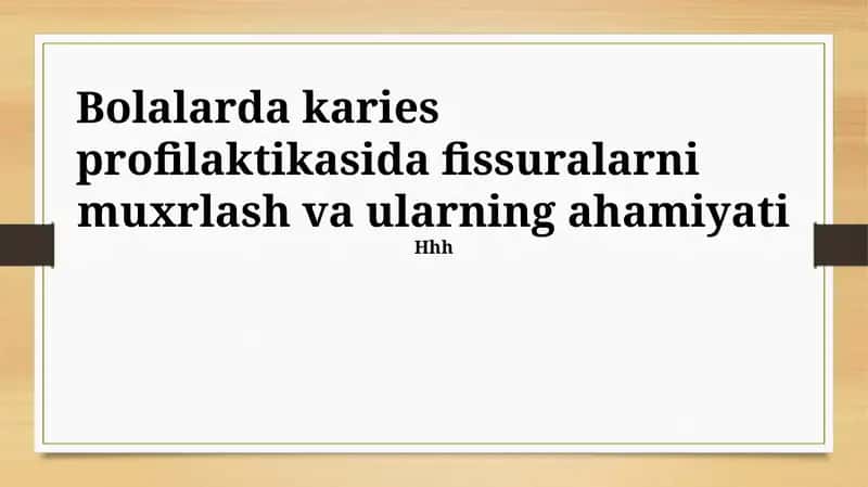 Karies profilaktikasi 1