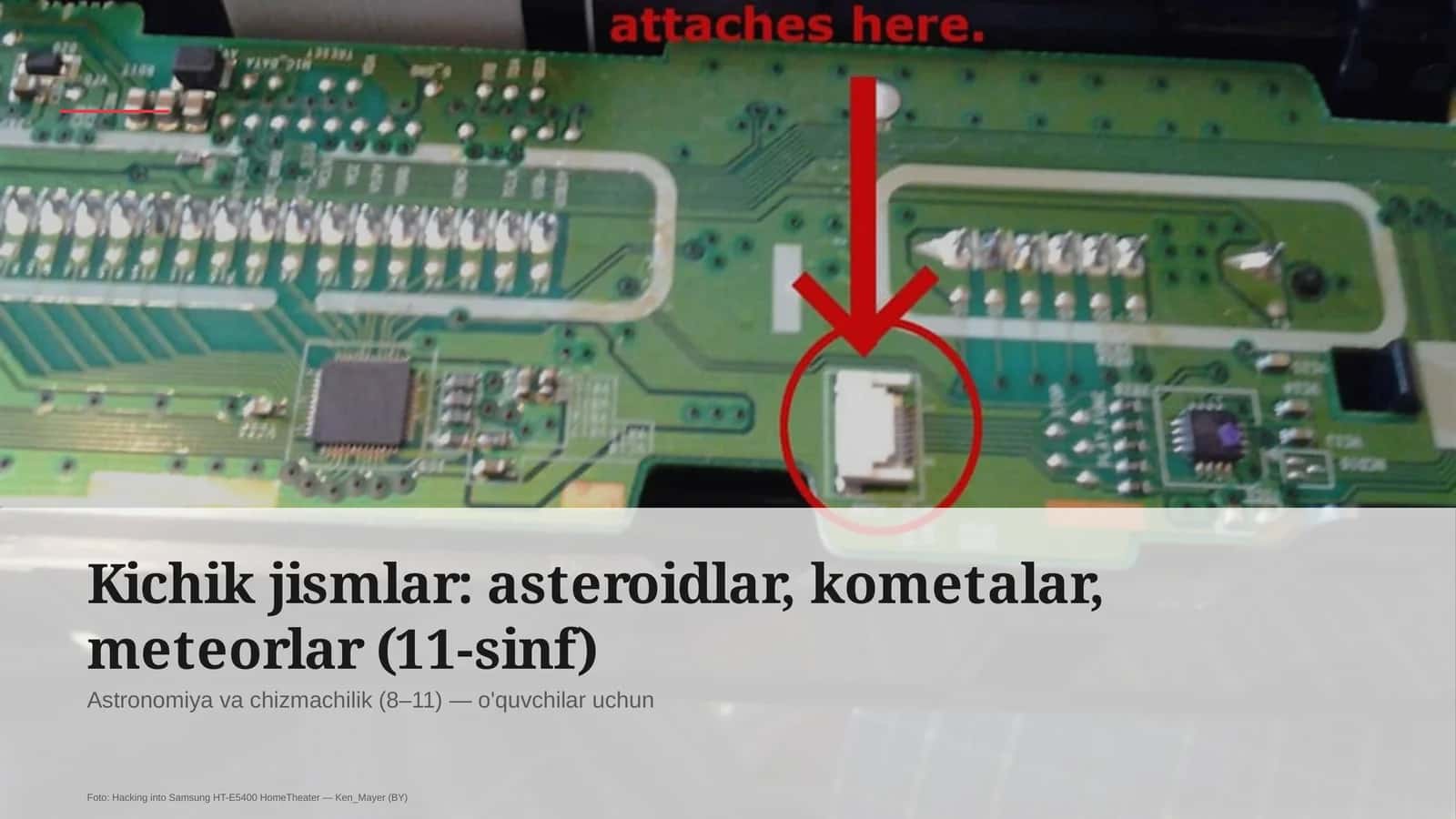 Astronomiya va chizmachilik (8–11) — o'quvchilar uchun 1