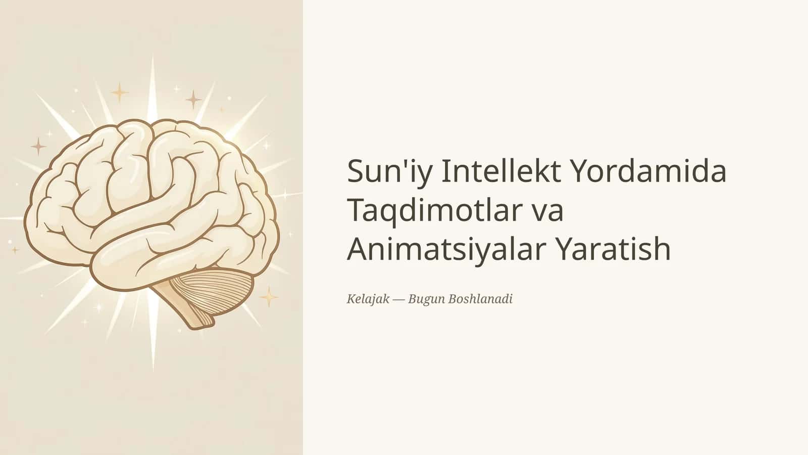 Sun'iy Intellekt Yordamida Taqdimotlar va Animatsiyalar Yaratish 1