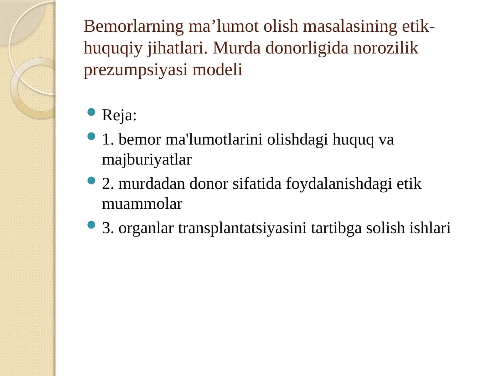 Bioetika tibbiyotida 1