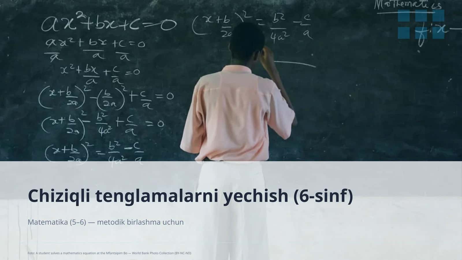 Chiziqli tenglamalarni yechish (6-sinf) 1