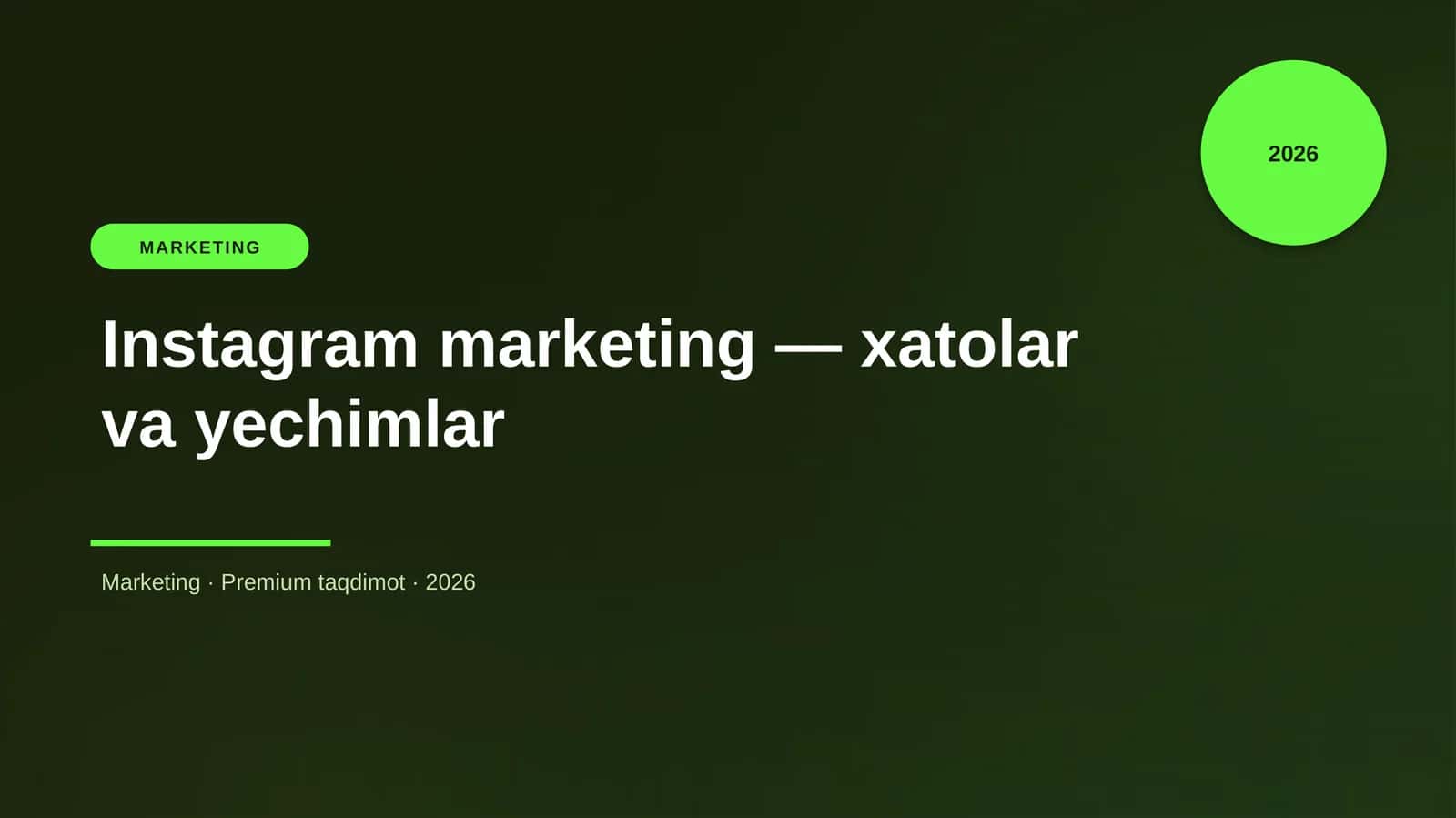 Instagram marketing — xatolar va yechimlar 1