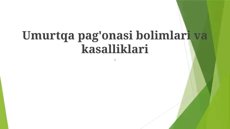 Bel umurtqasi 1
