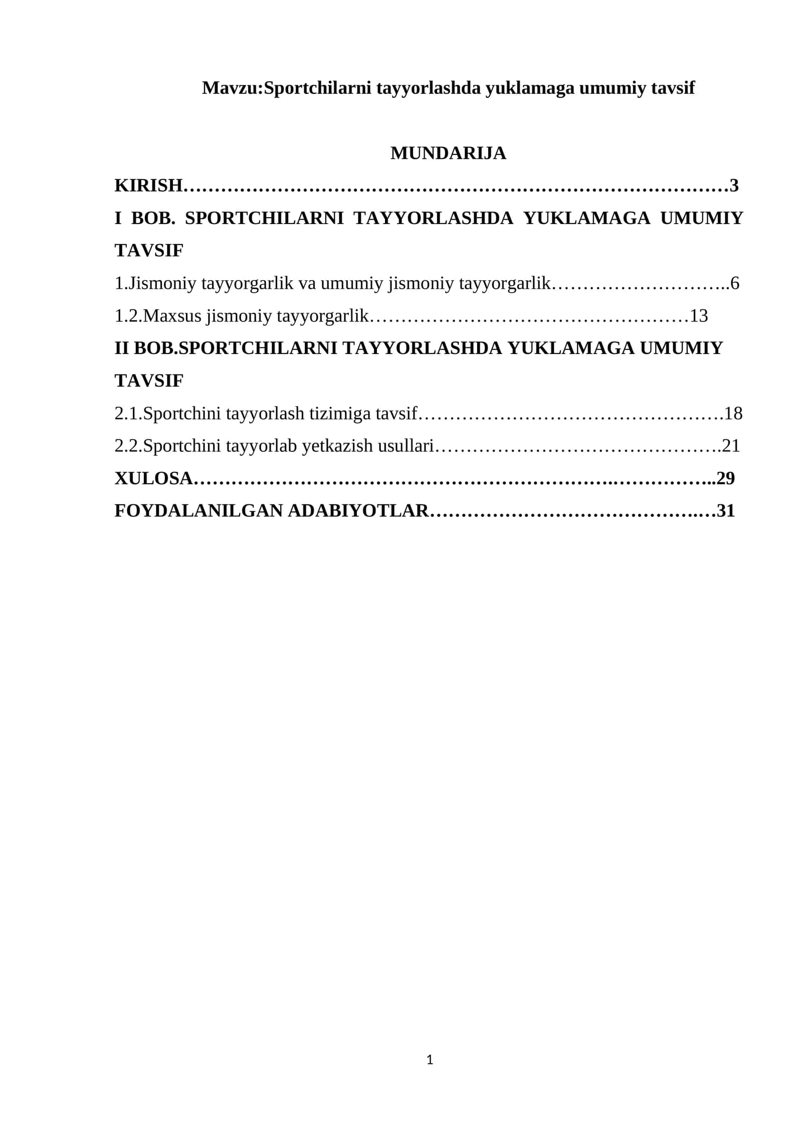 Sportchilarni tayyorlashda yuklamaga umumiy tavsif 1