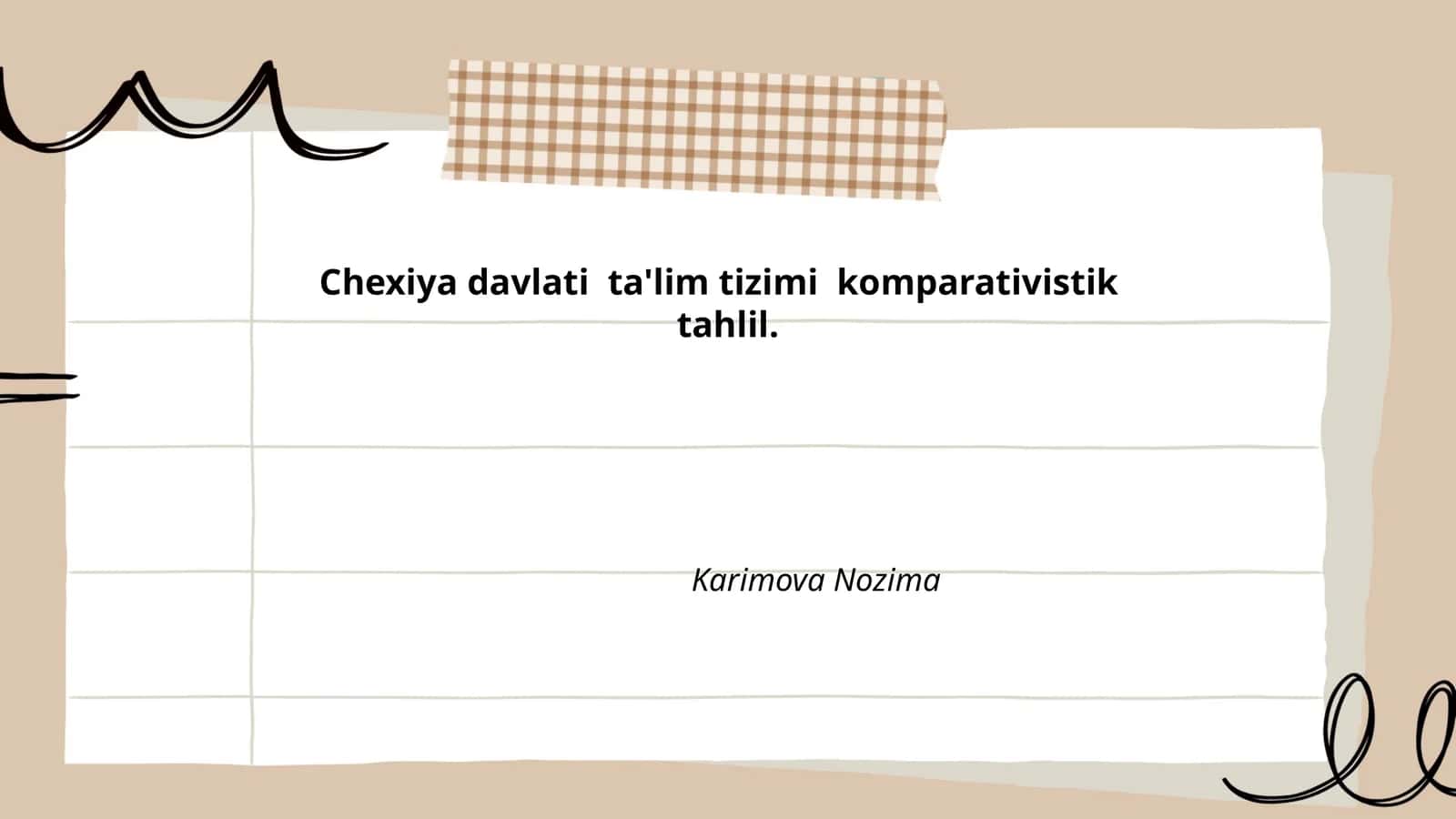 Chexiya davlati ta'lim tizimi komparativistik tahlil 1