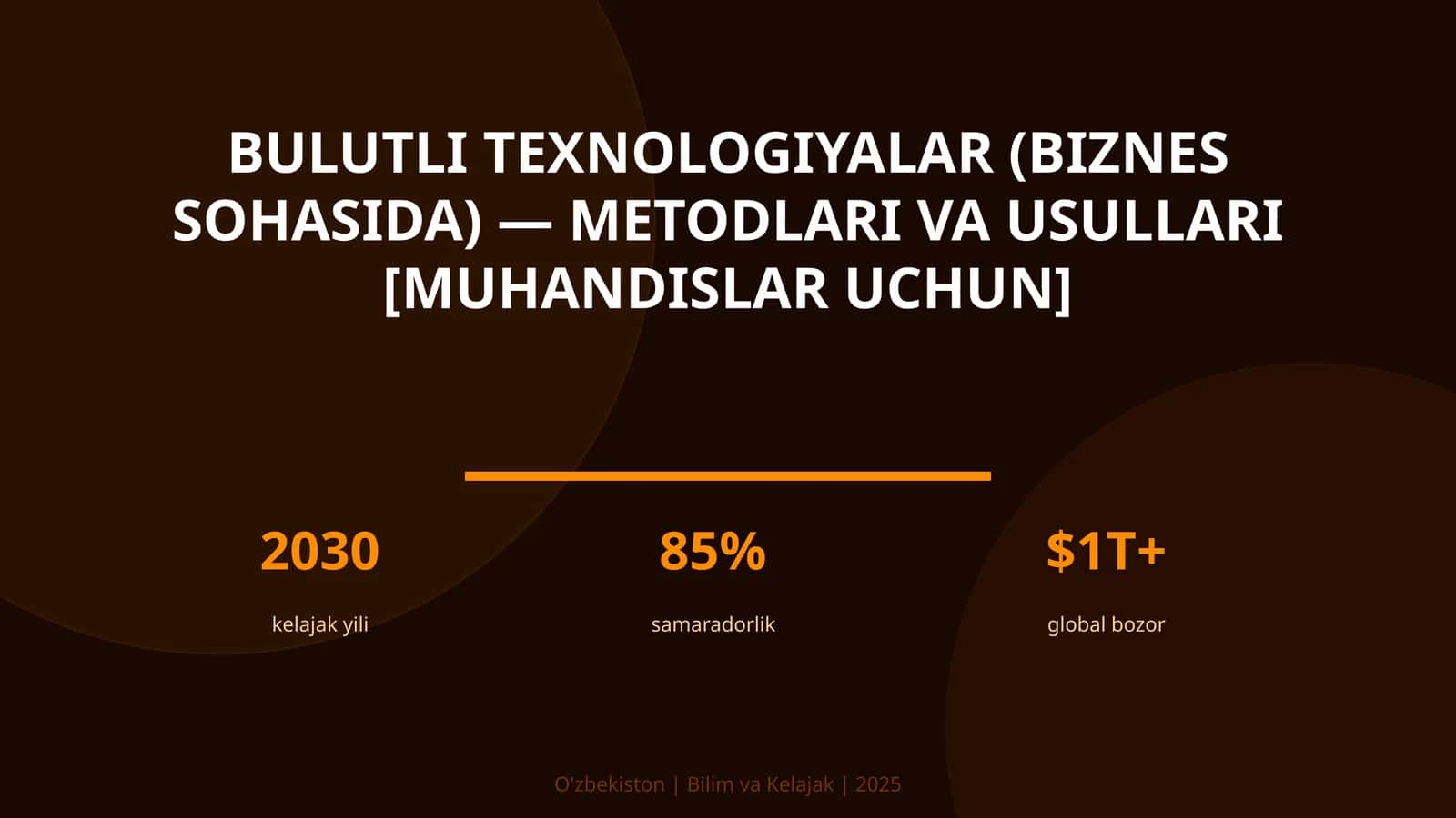 Bulutli texnologiyalar (biznes sohasida) — metodlari va usullari [muhandislar uchun] 1