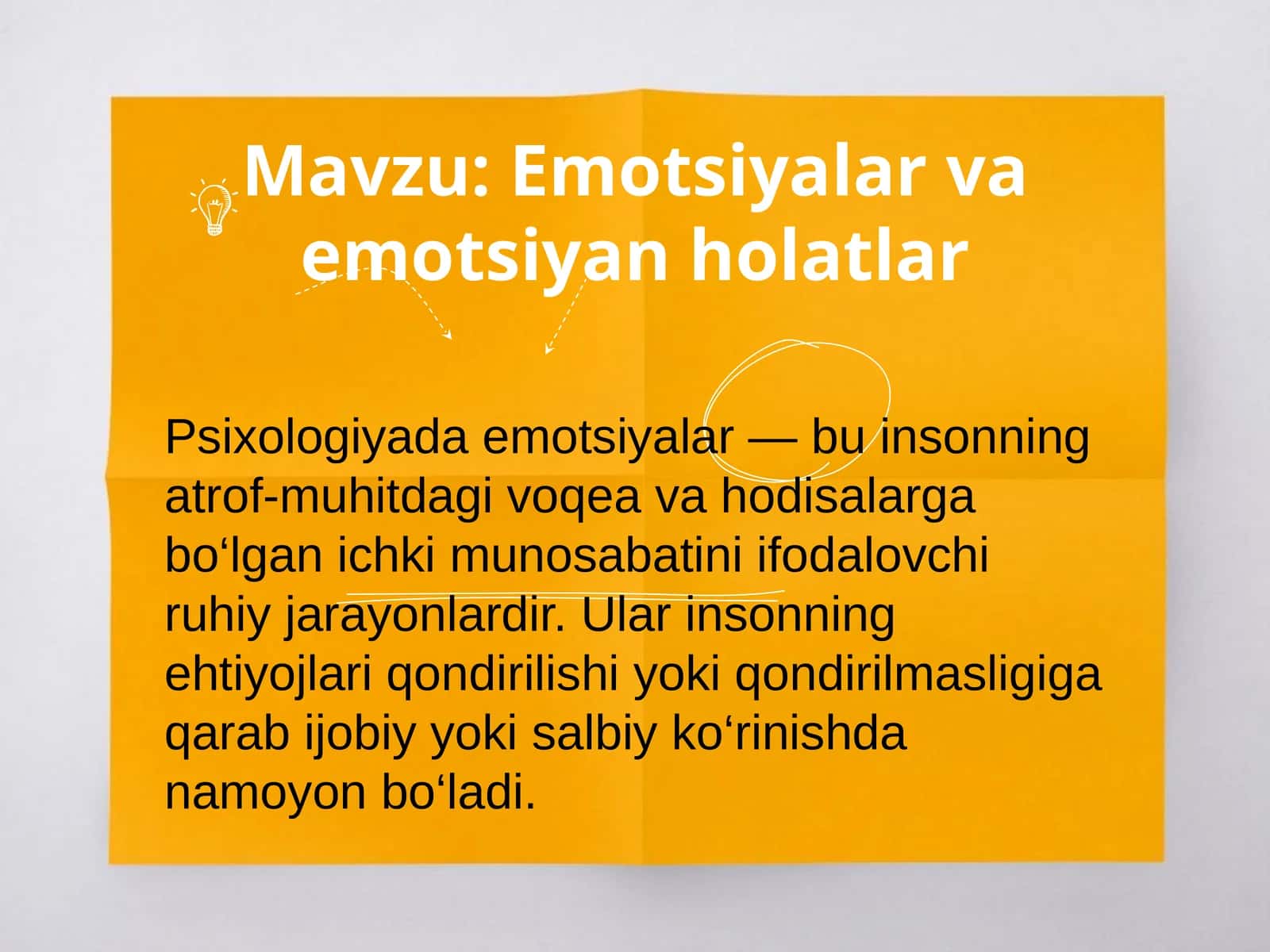 motsiyalar va emotsiyan holatlar 1