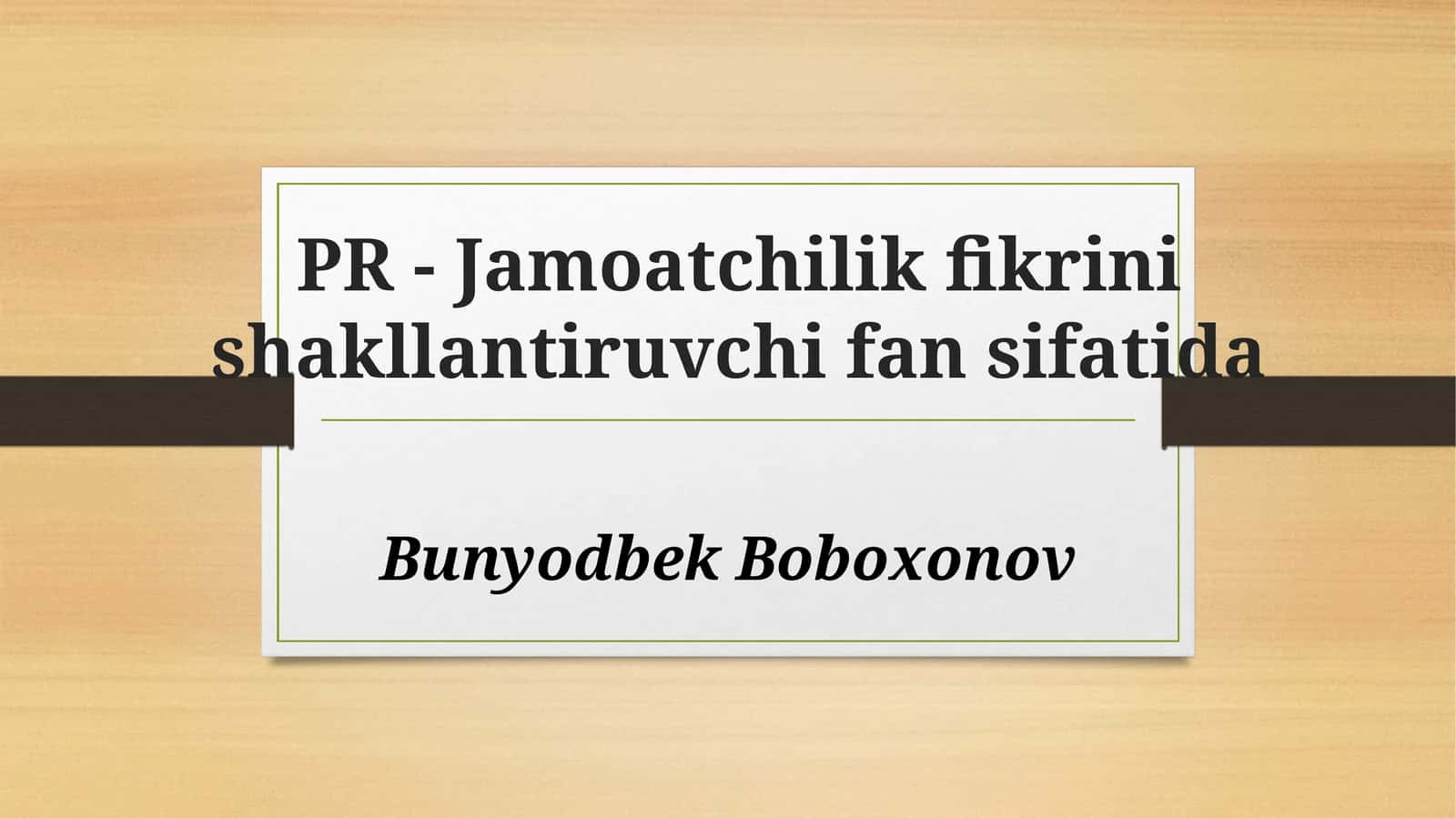 Jamoatchilik fikri nima 1