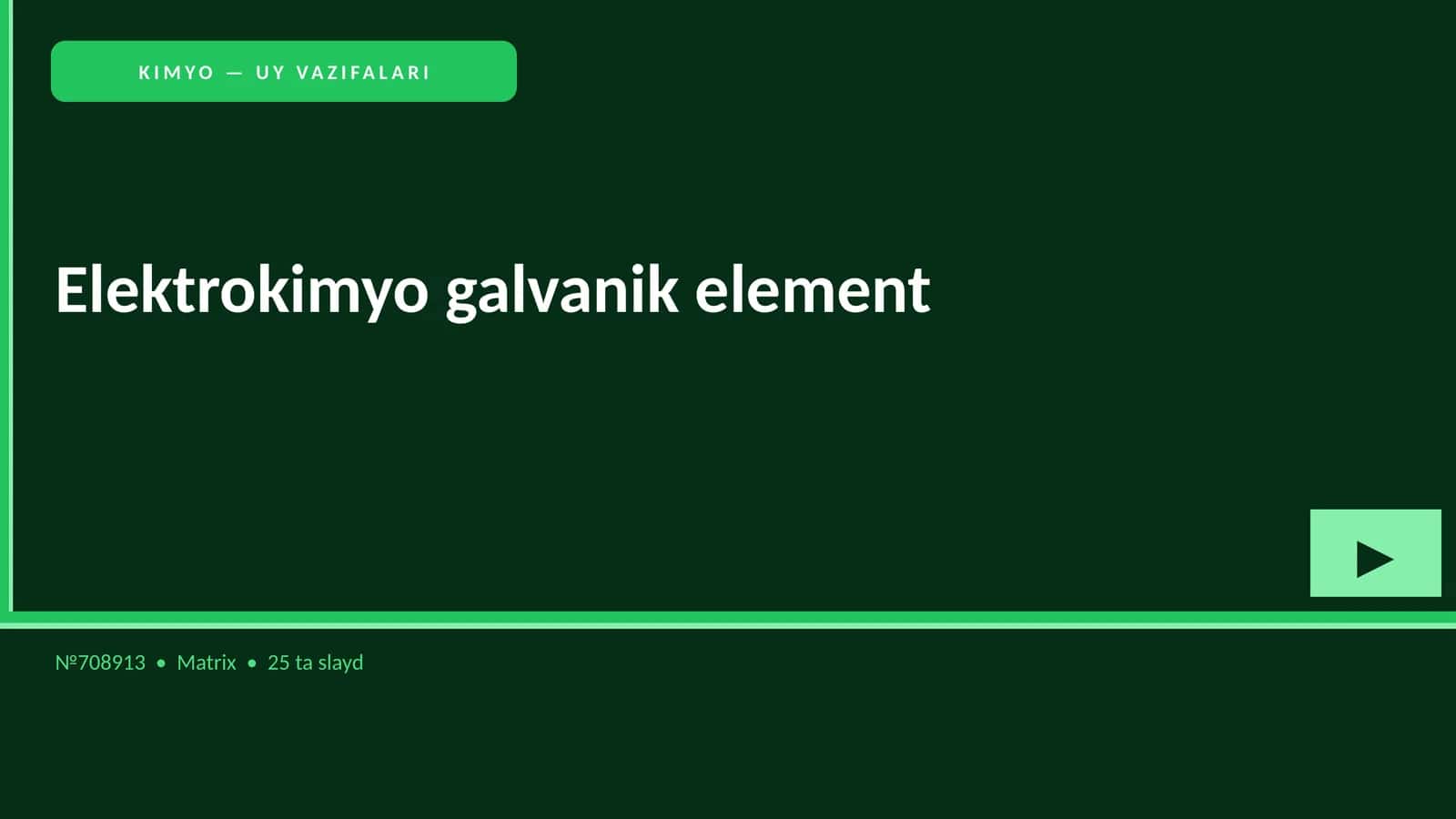 Elektrokimyo galvanik element 1