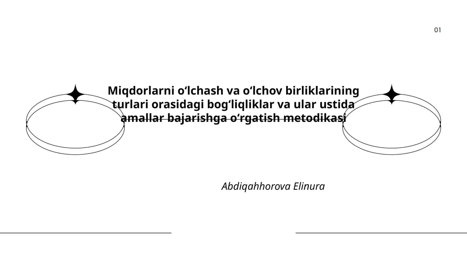 Oʻlchov va miqdor tushunchasini oʻqitish metodikasi 1