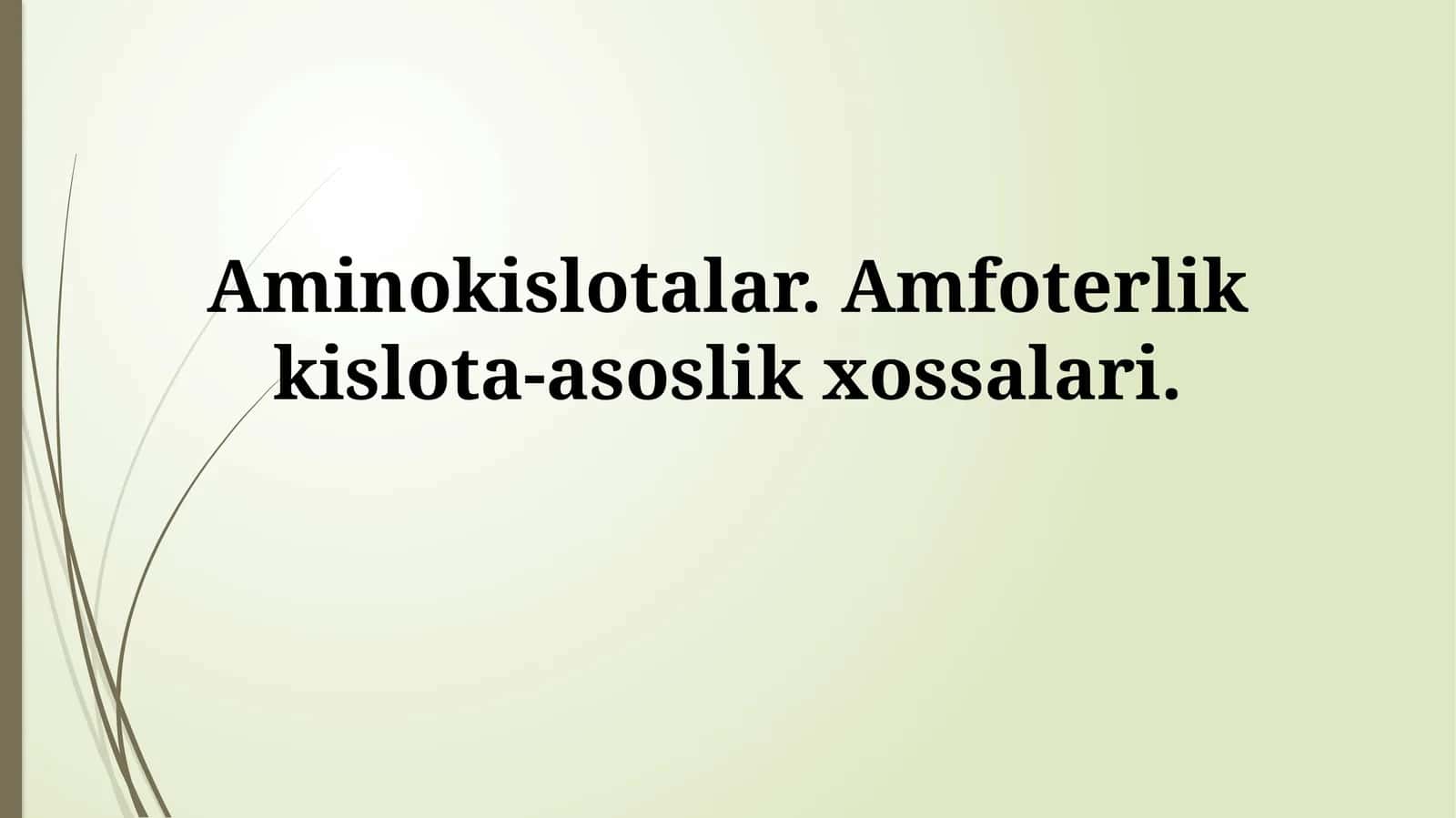 Aminokislotalar 1