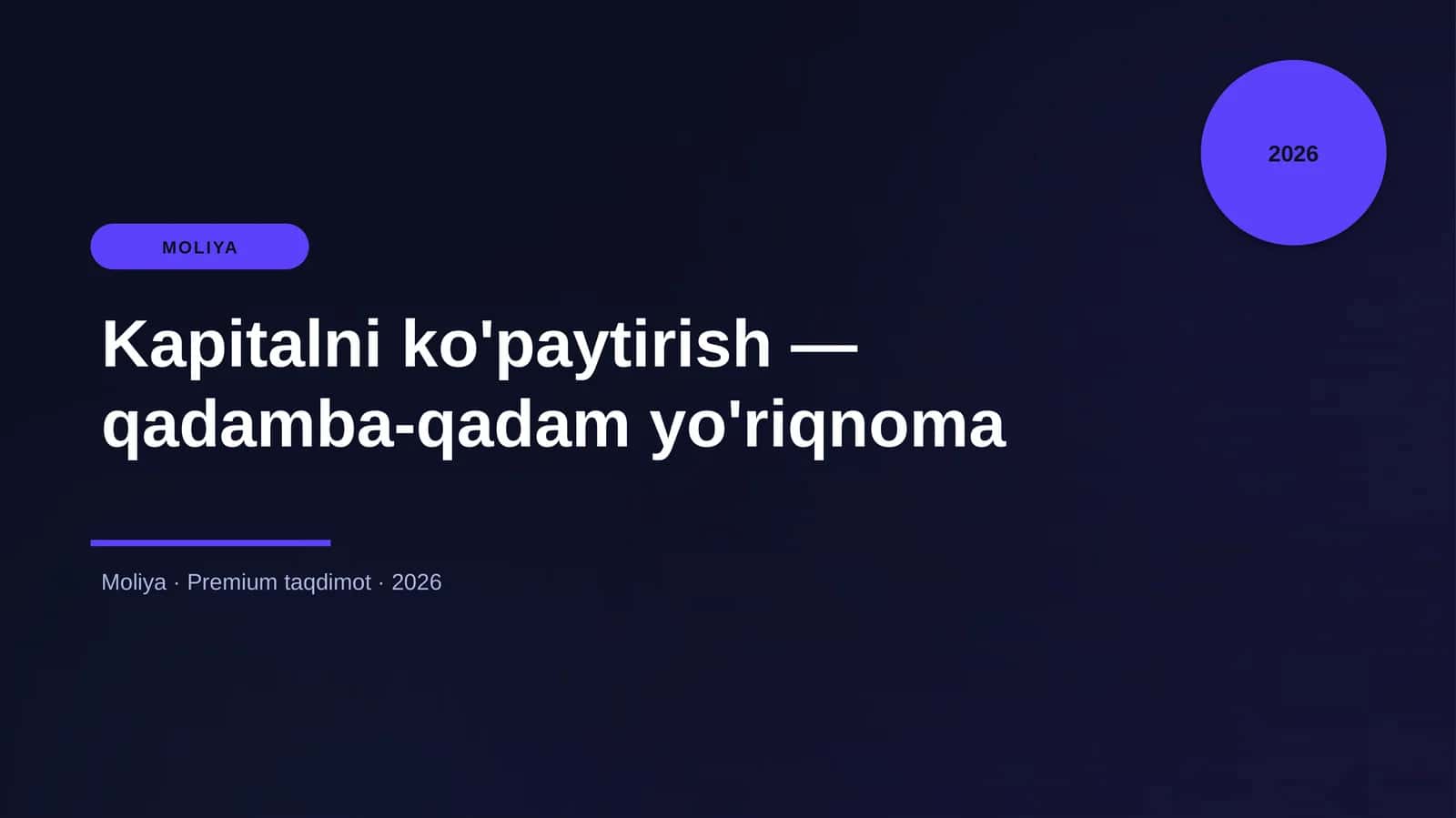 Kapitalni ko'paytirish — qadamba-qadam yo'riqnoma 1
