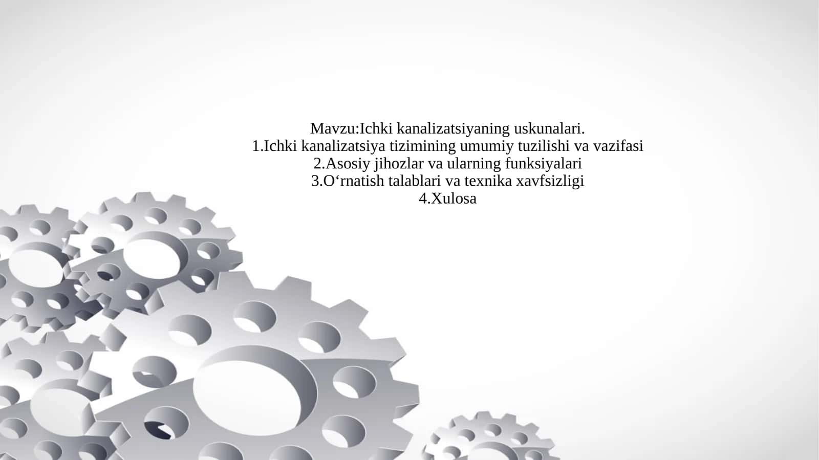 Ichki kanalizatsiyaning uskunalari 1
