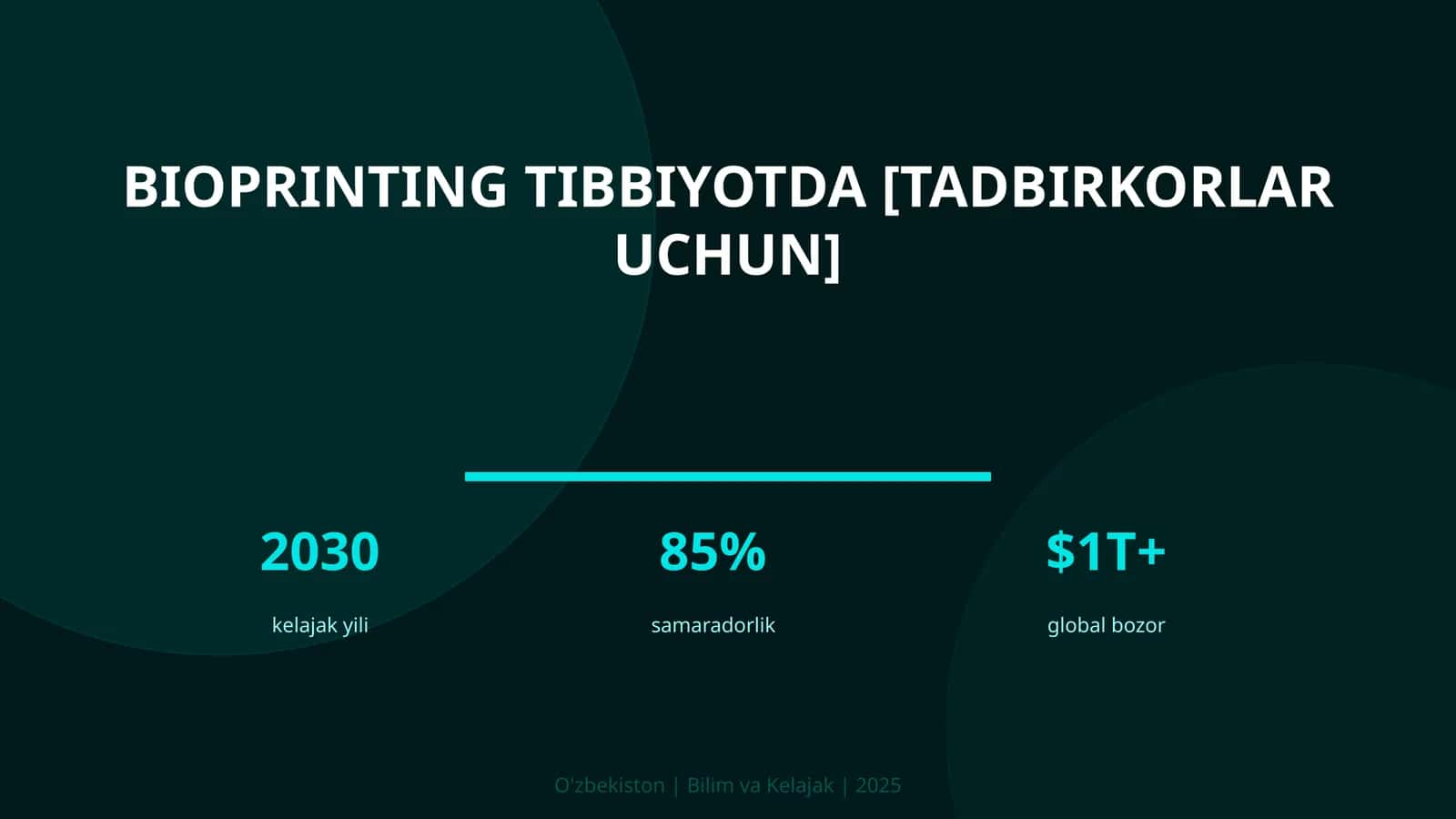 Bioprinting tibbiyotda [tadbirkorlar uchun] 1