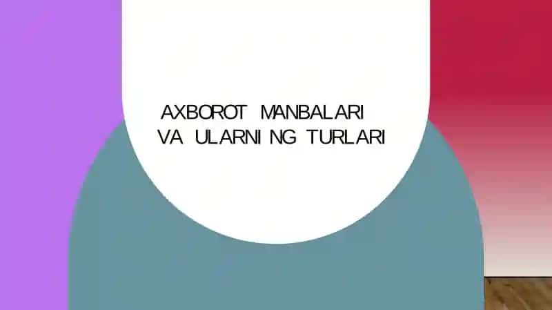 Axborot va ularning turlari 1
