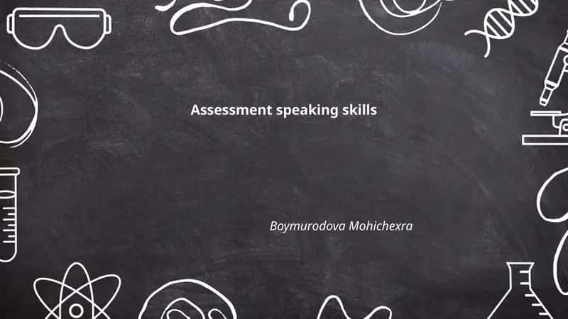 Assessment speaking skills 1