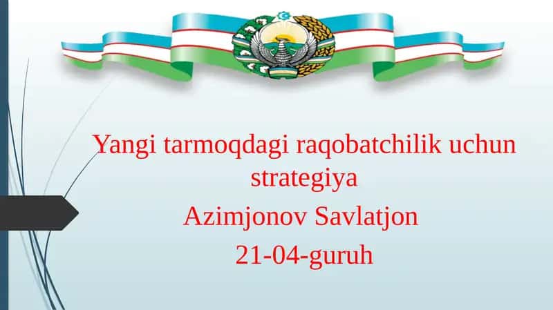 Yangitarmoqda giraqobatchilik uchun strategiya 1