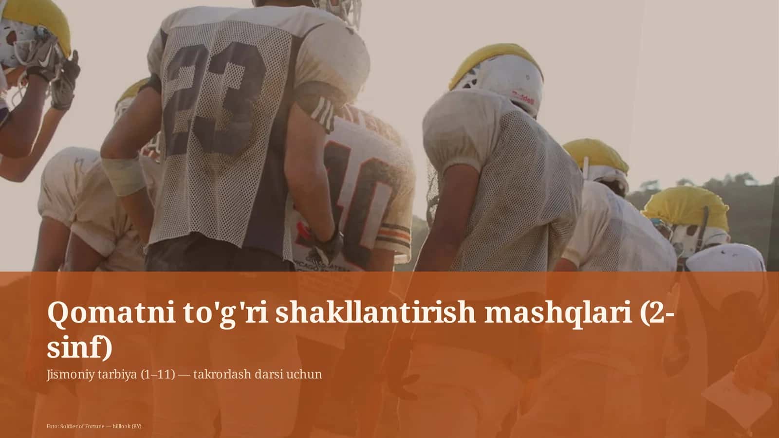 Qomatni to'g'ri shakllantirish mashqlari (2-sinf) 1