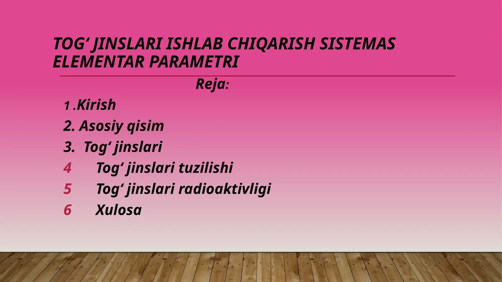 Togʻjinslari 1