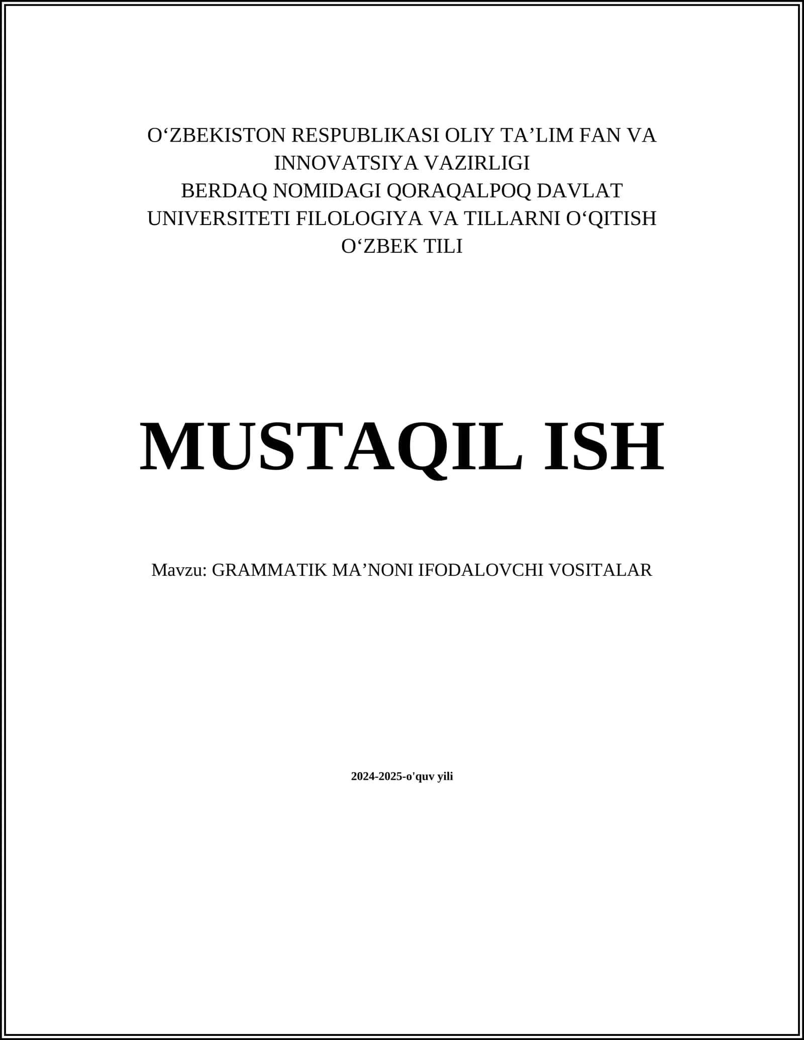 GRAMMATIK MA’NONI IFODALOVCHI VOSITALAR 1
