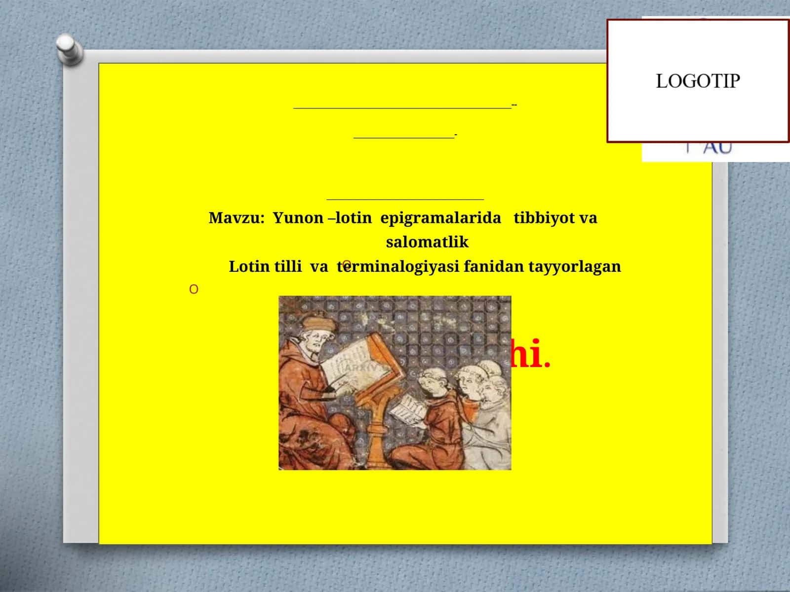 Yunon-lotinepigrammalaridatibbiyotva salomatlik 1