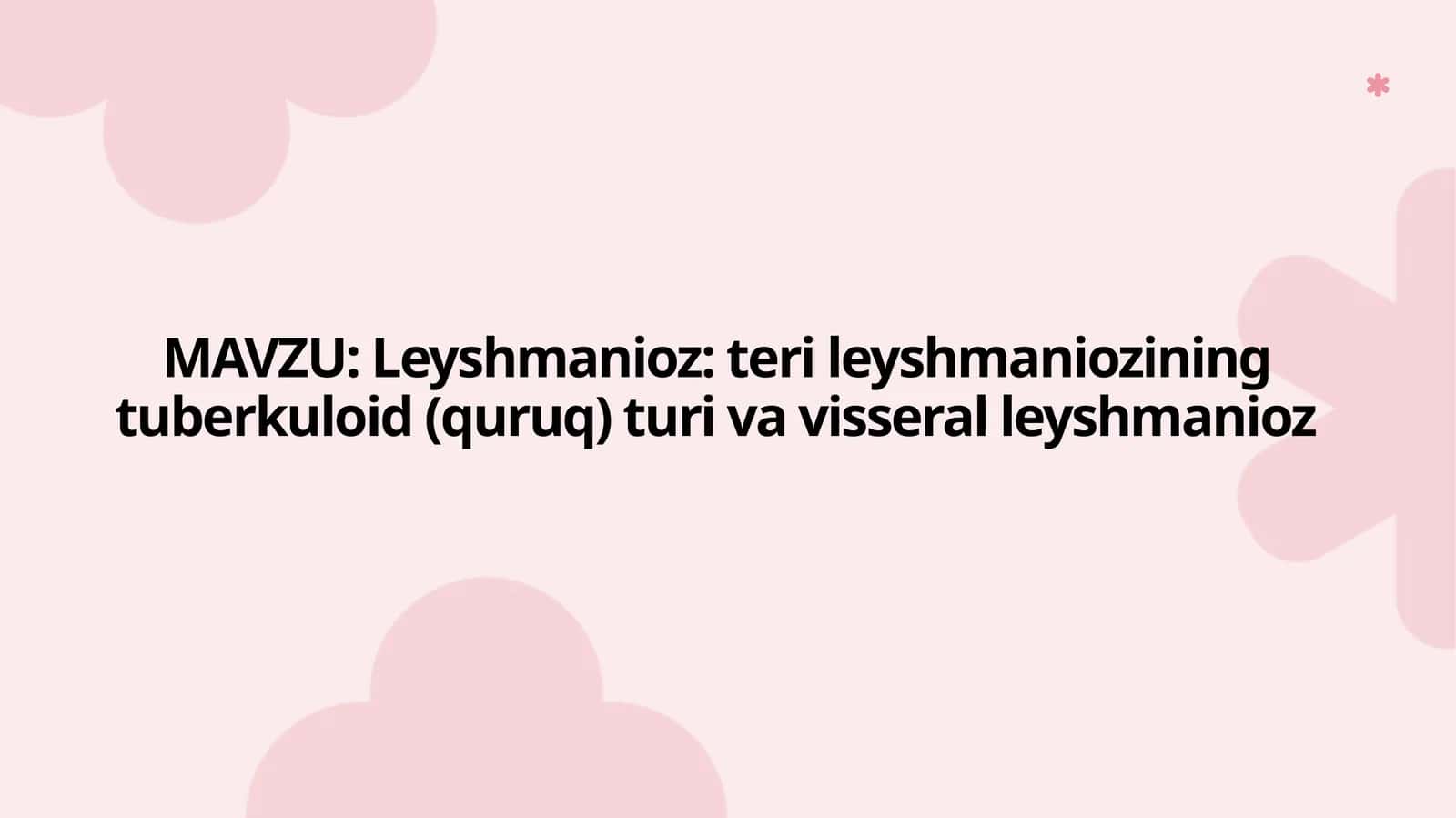Leyshmanioz 1