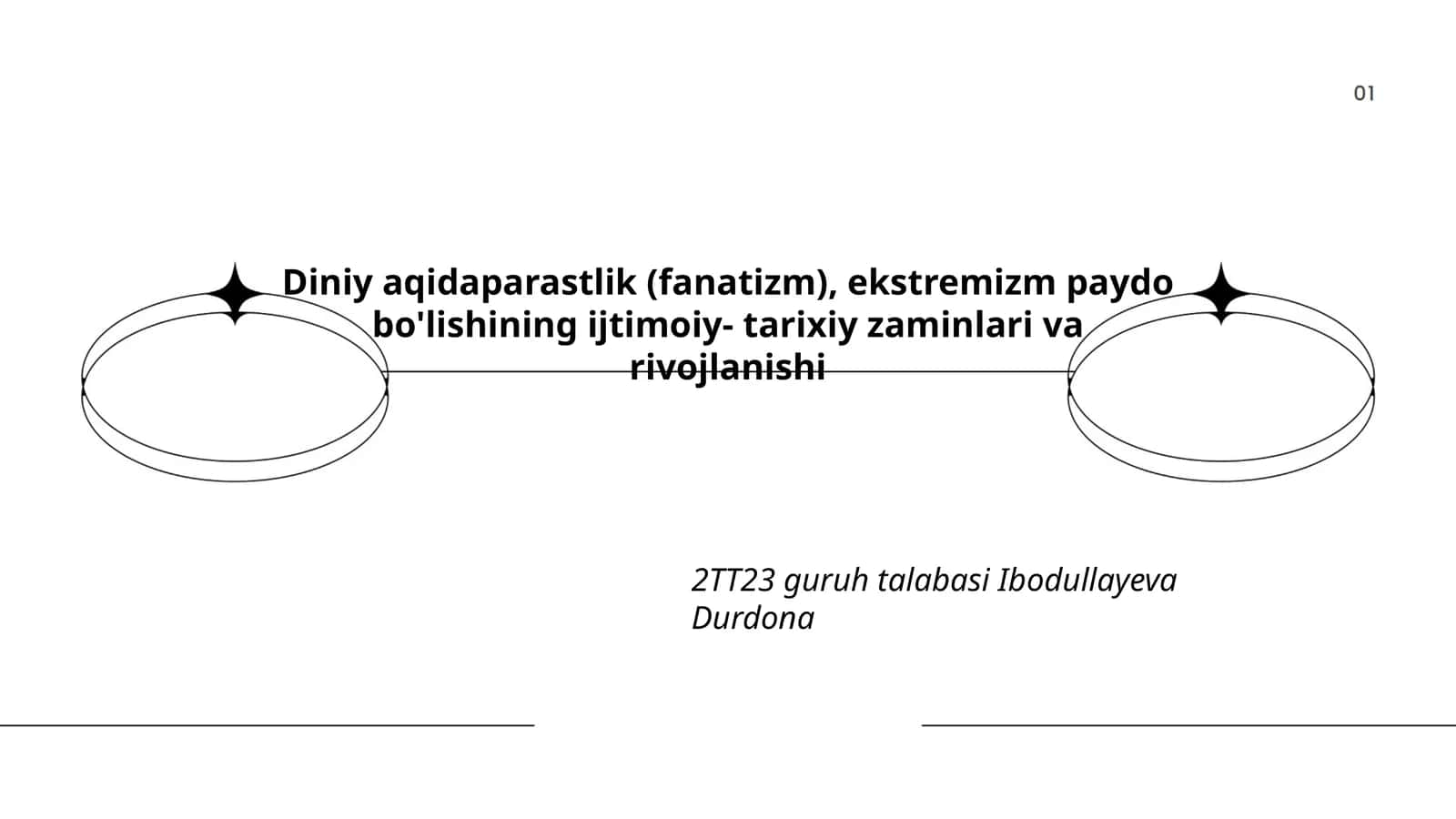 Diniy aqidaparastlik (fanatizm), ekstremizm paydo bo'lishining ijtimoiy- tarixiy zaminlari va rivojlanishi 1