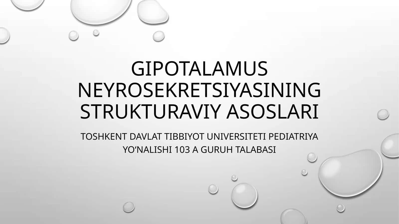 Gipotalamus neyrosekretsiyasining strukturaviy asoslari 1