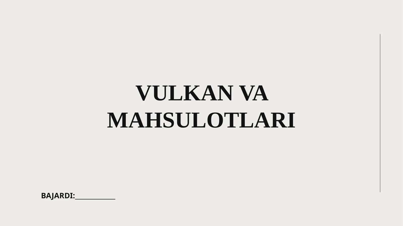 Vulkan VA Mahsulotlari 1