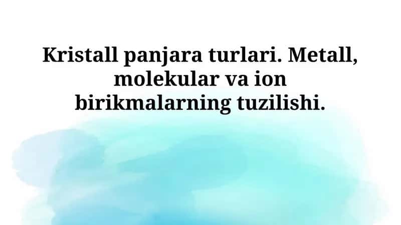 Kristall panjara turlari 1