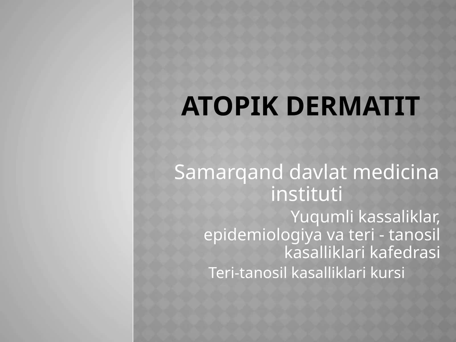 Atopik dermatit 1