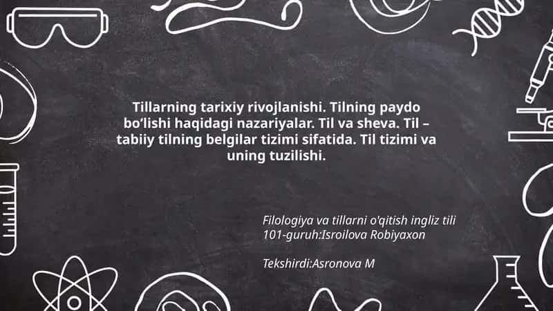 Tillar Tarixi va Shevasi 1