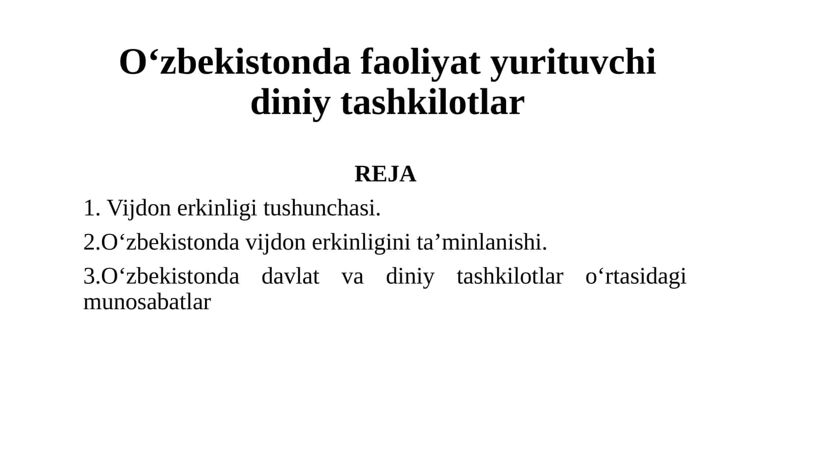 O‘zbekistondagi faoliyat yurituvchi diniy tashkilotlar 1