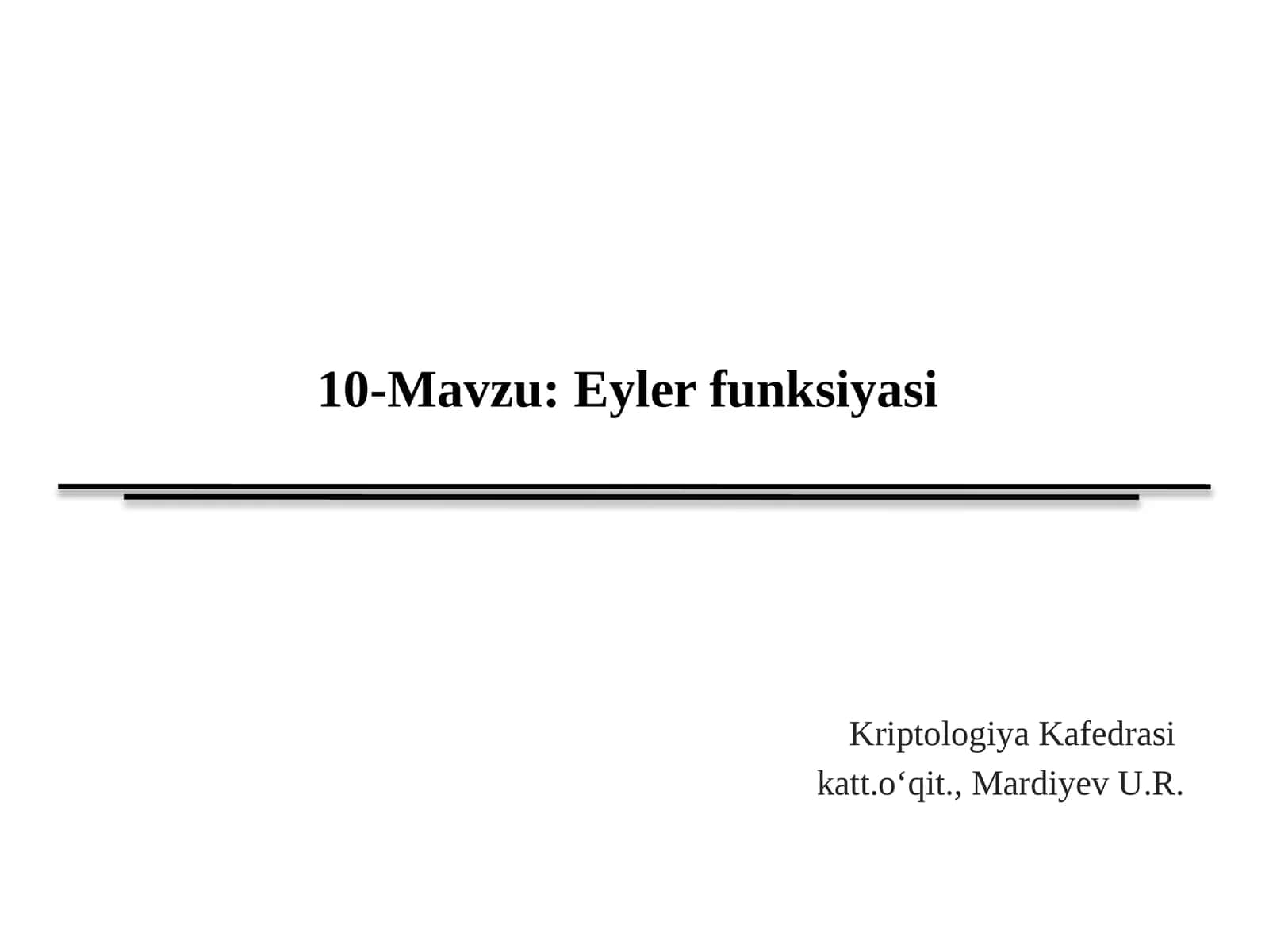 Eyler funksiyasi 1