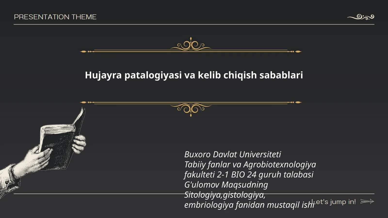 Hujayra patalogiyasi va kelib chiqish sabablari 1