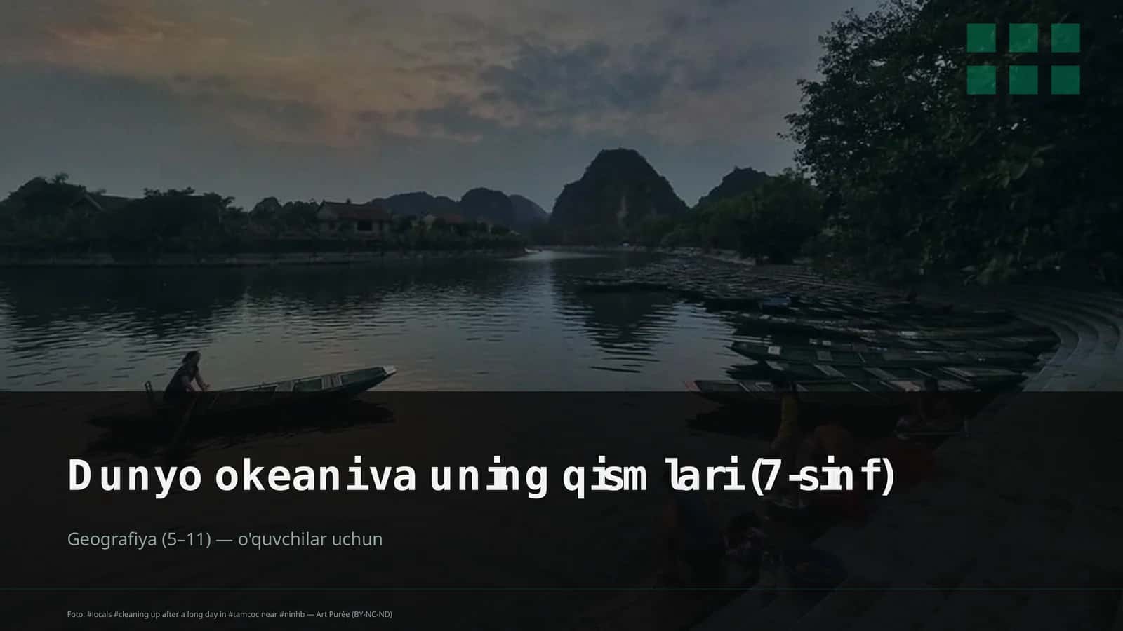 Dunyo okeani va uning qismlari (7-sinf) 1