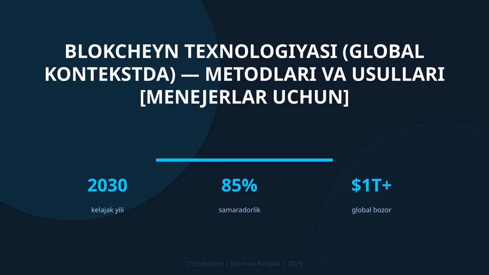 Blokcheyn texnologiyasi (global kontekstda) — metodlari va usullari [menejerlar uchun] 1