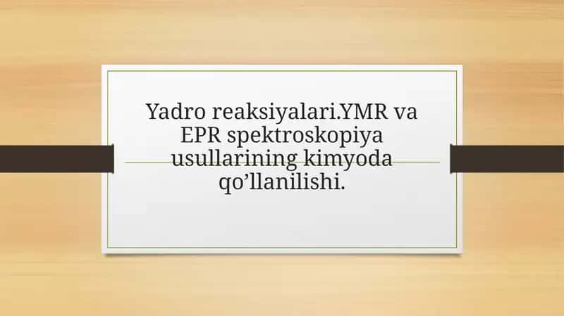 Yadro reaksiyalari 1
