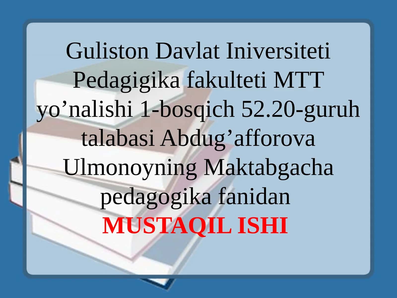 Maktabgachapedagogikafani maqsadvavazifalarini o'rganish 1