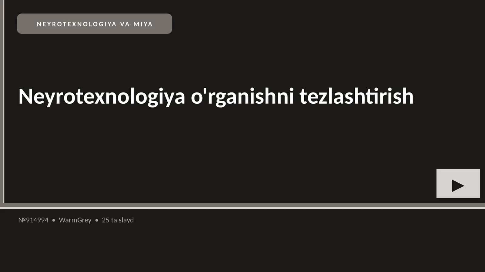 NEYROTEXNOLOGIYA VA MIYA 1
