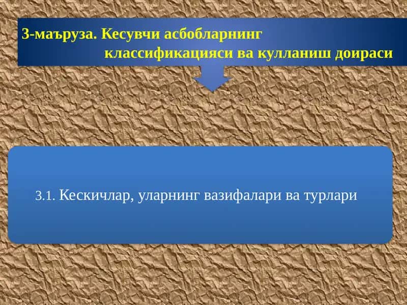 Кесиш юли билан ишлаб чиқариш 1