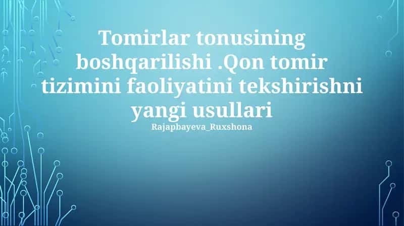 Yangi biomarkerlar va funktsional tahlillar 1