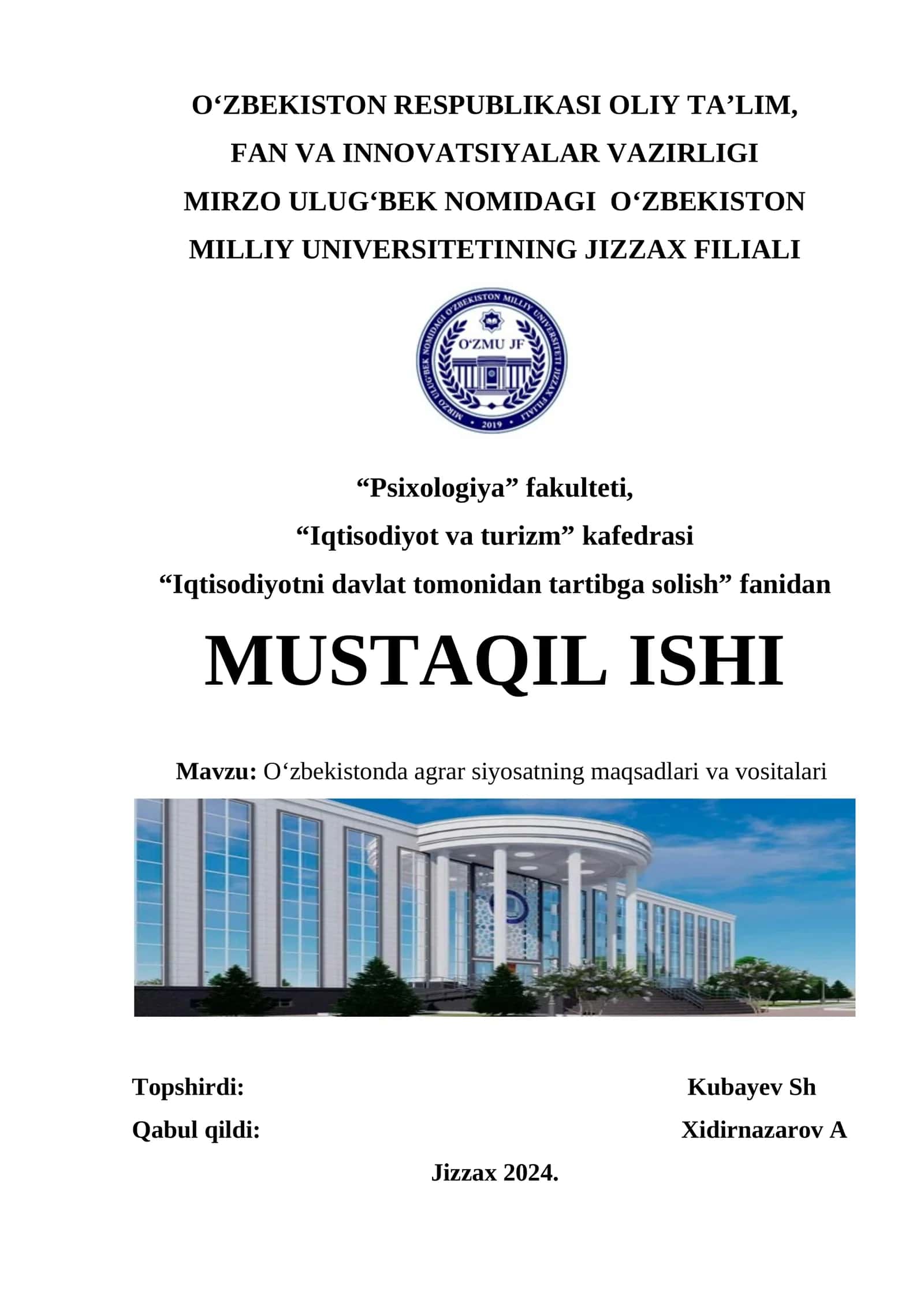 Agrar siyosatning maqsadlari va vositalari 1