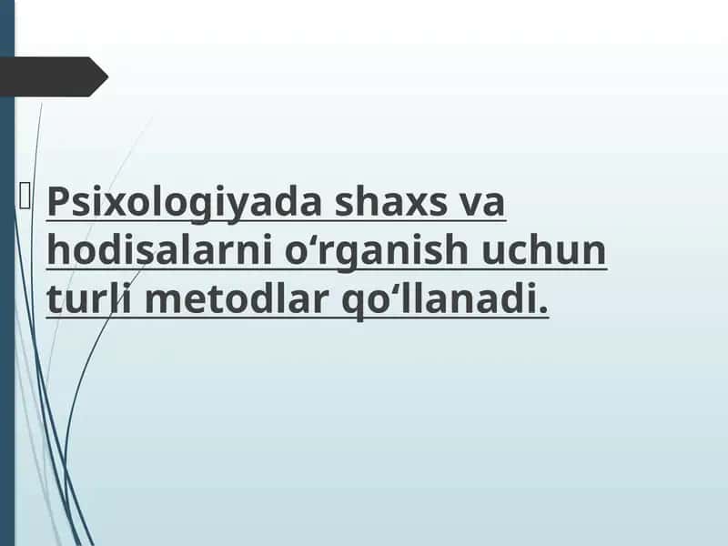 Metodlarning umumiy tasnifi 1