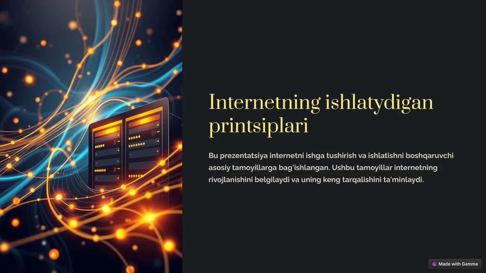 Internetning ishlatydigan printsiplari 1