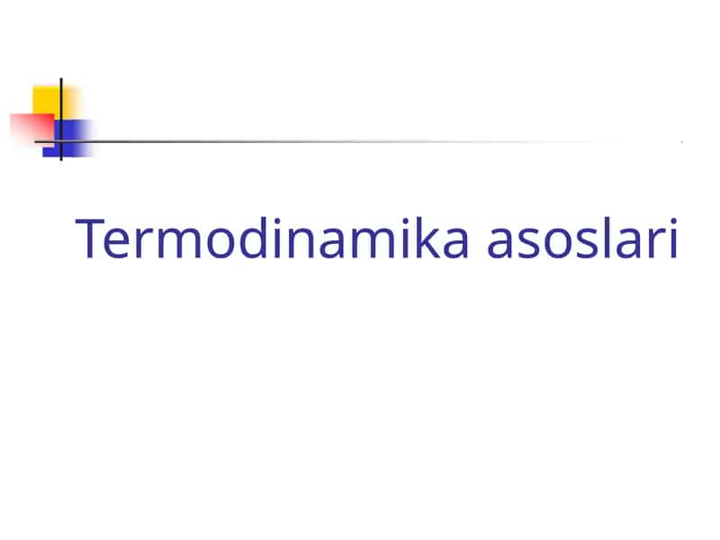 Termodinamikaasoslari 1